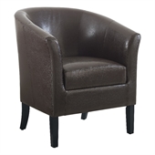 Linon Simon Club Chair in Brown