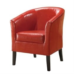 Linon Simon Club Chair in Red