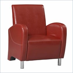 Linon Art Deco Club Chair in Red