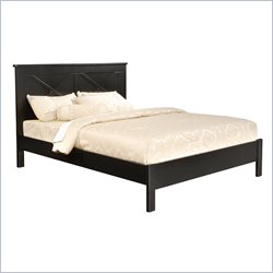 Linon Anna Queen Bed in Black