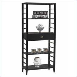 Linon East End Avenue 4 Shelf Bookcase in Black