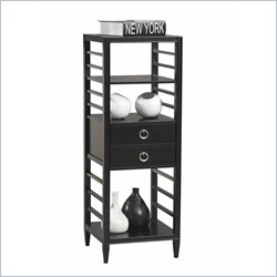 Linon East End Avenue Media Tower in Black
