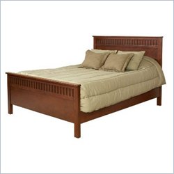 Linon Mission Bay Queen Bed in Dark Walnut
