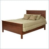 Linon Mission Bay Queen Bed in Dark Walnut