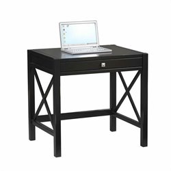 Linon Anna Laptop Desk in Distressed Antique Black