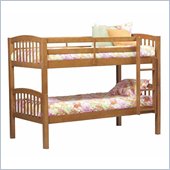 Linon Mission Bunkbed in Pecan