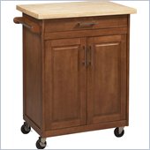 Linon Kitchen Cart in Walnut Finish