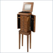 Linon Lana Jewelry Armoire in Oak Finish