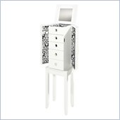 Linon Brittany Jewelry Armoire in White