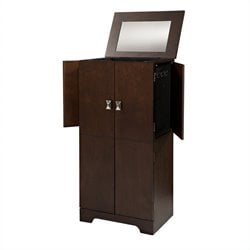 Linon Victoria Jewelry Armoire in Espresso
