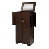 Linon Victoria Jewelry Armoire in Espresso
