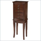 Linon Olivia Jewelry Armoire in Cherry