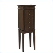 Linon Paige Jewelry Armoire in Cherry