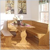 Linon Chelsea Kitchen Dining Nook Set in Natural