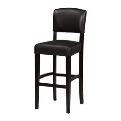 Linon Monaco 30 Inch Bar Stool in Espresso