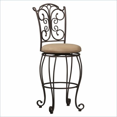 Linon Gathered Back 30" High Bar Stool