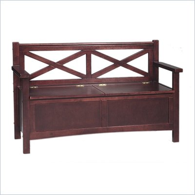 Linon Double X Back Bench
