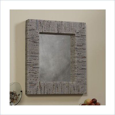 Linon Recycled Newspaper Rectangular Mirror