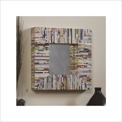 Linon Recycled Magazine Square Wall Mirror