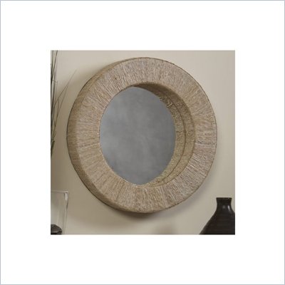 Linon Fragrance Root with Gold Thread Round Mirror