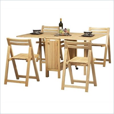 Linon Space Saver Table Set in Natural