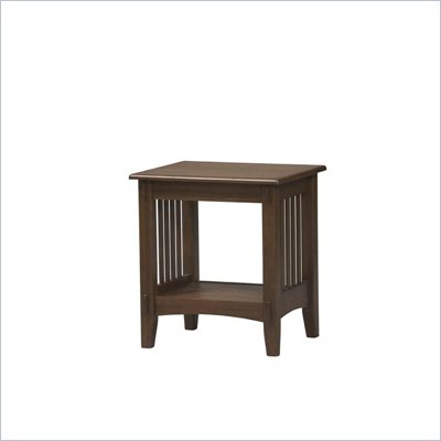 Linon Mission Brown Solid Wood End Table