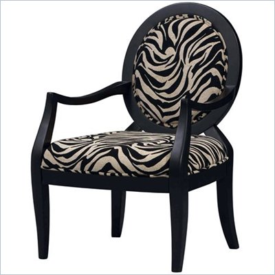 Linon Occasional Accent Chair in Zebra Print