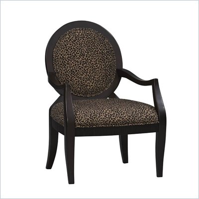 Linon Occasional Arm Chair in Leopard Print
