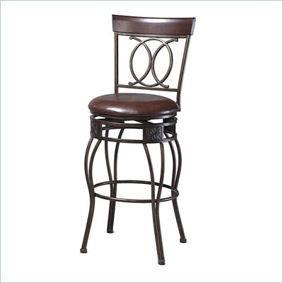 Linon O&X Back 30" Bar Stool with Swivel
