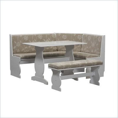 Breakfast Nook Furniture on White Kitchen Dining Breakfast Nook By Linon 90301uph A Kd U