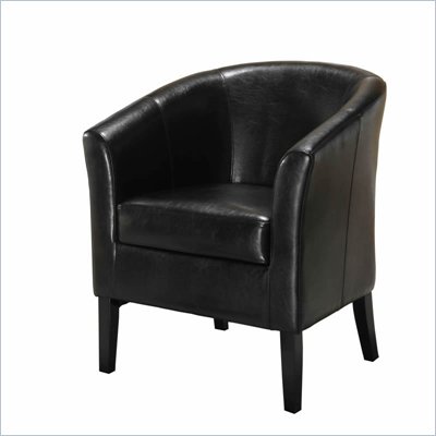 Linon Simon Club Chair in Black