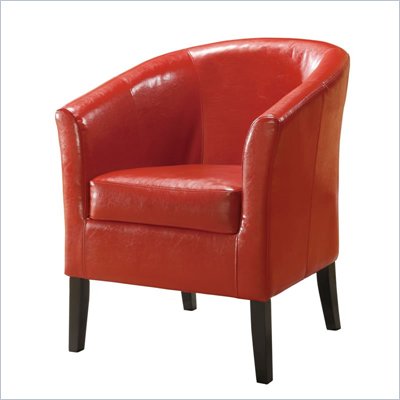 Linon Simon Club Chair in Red