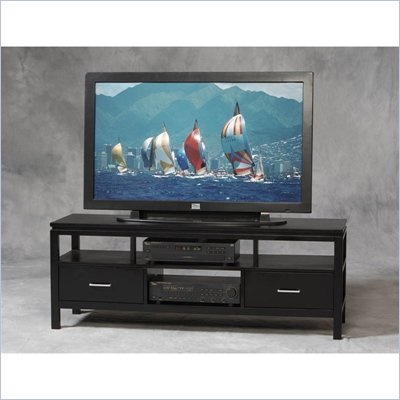Linon Sutton Flat Panel/Plasma/LCD TV Stand in Black Finish