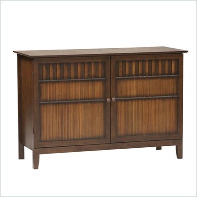 Linon Tasman Collection Two Door Chest in Walnut Finish