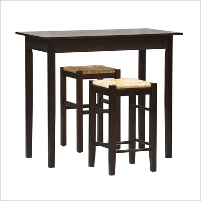 Space Saver Kitchen Table  on Linon Tavern 3 Pc Space Saver Counter Height Dining Set In Espresso