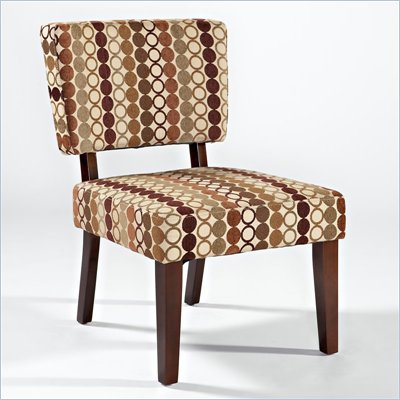 Linon Taylor Accent Chair with Earth Tone Rings Pattern
