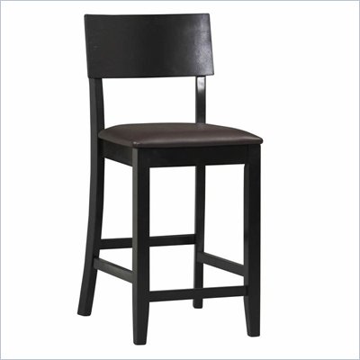 Linon Torino Contemporary Counter Stool 24" in Black