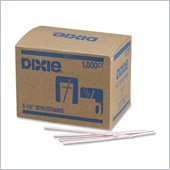 Dixie Plastic Red Striped Stir Stick