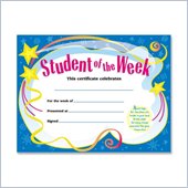 Trend Student of The Week Certificate