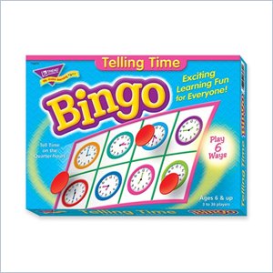 Trend Telling Time Bingo Game