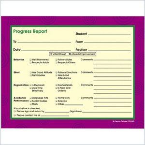 Carson-Dellosa Progress Report Booklet