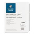 ADD TO YOUR SET: Business Source Punched Laser Index Divider