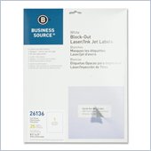 Business Source Block-out Full Sheet Laser/Inkjet Label