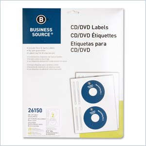 Business Source CD/DVD Inkjet Label