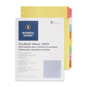 Business Source Ring Binder Index Divider