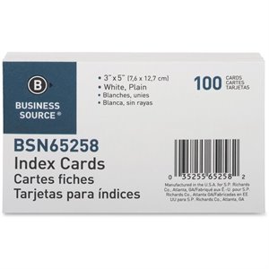Business Source Plain Index Card