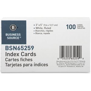Business Source Ruled Index Card