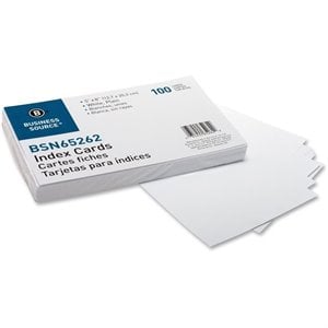 Business Source Plain Index Card