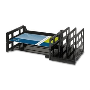 Business Source 62882 Combo 2-Tray Vertical Organizer