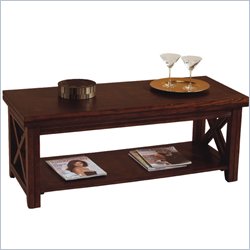 Magnussen Tucson Rectangular Wood  Flip Top Cocktail Table with a Tobacco Finish